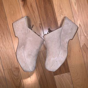 VAGABOND SUEDE CREAM/OFF-WHITE MULE / CLOG
